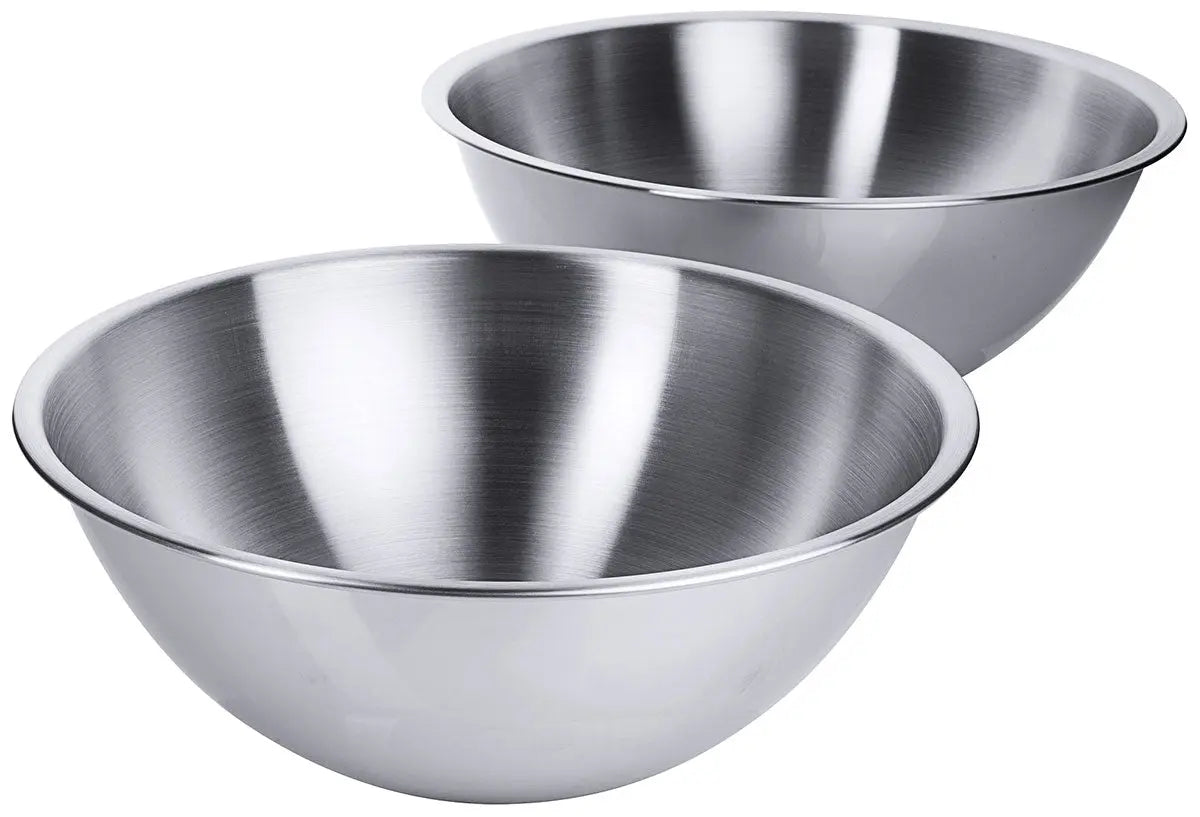 Edelstahl Mixerschüssel Ø 16-28 cm halbkugelförmig g mit flachem Boden Contacto - CPGASTRO