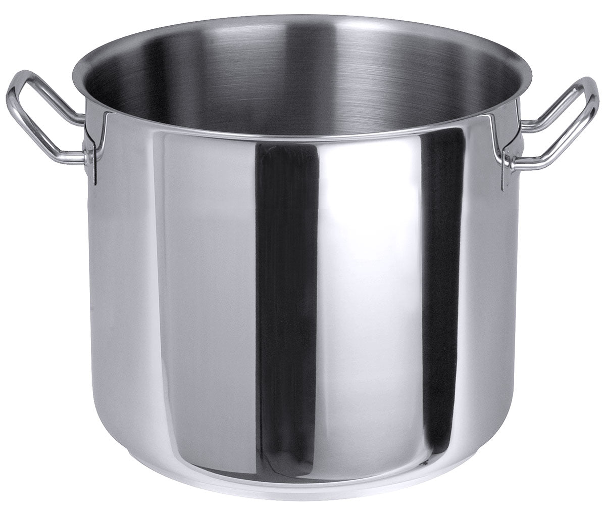 Edelstahl Kochtopf mittelhoch Ø 24-40 cm / Serie 2000 hochglänzend Contacto - CPGASTRO