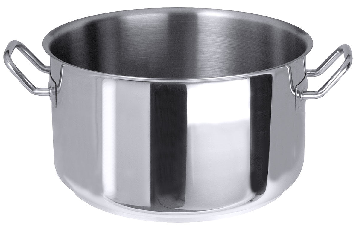Edelstahl Kochtopf niedrig Ø 16-50 cm / Serie 2000 hochglänzend Contacto - CPGASTRO