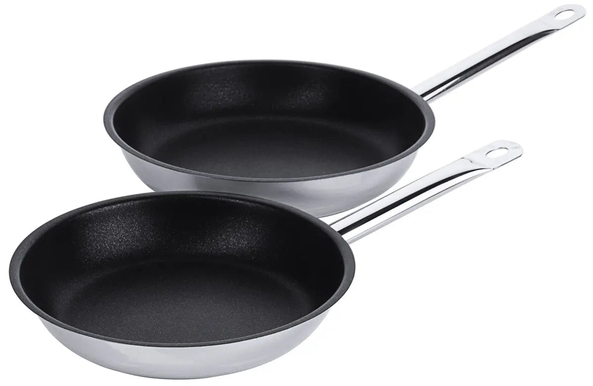 Edelstahl Antihaft-Bratpfanne mit PTFE-Beschichtung & Rohrgriff 20-32 cm Contacto - CPGASTRO