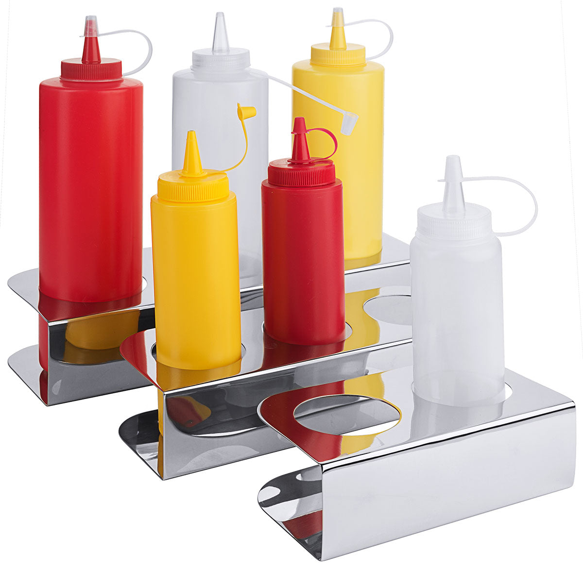 Edelstahl Gestell für Quetschflaschen 5,5-7,2cm 2 / 3 Loch Contacto - CPGASTRO