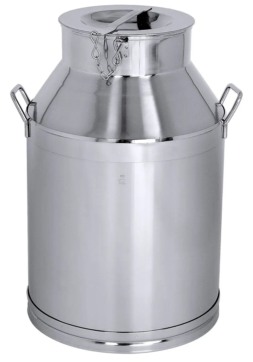 Edelstahl Transportkanne 25 bis 50 Liter mit Bodenring & Deckel - CPGASTRO