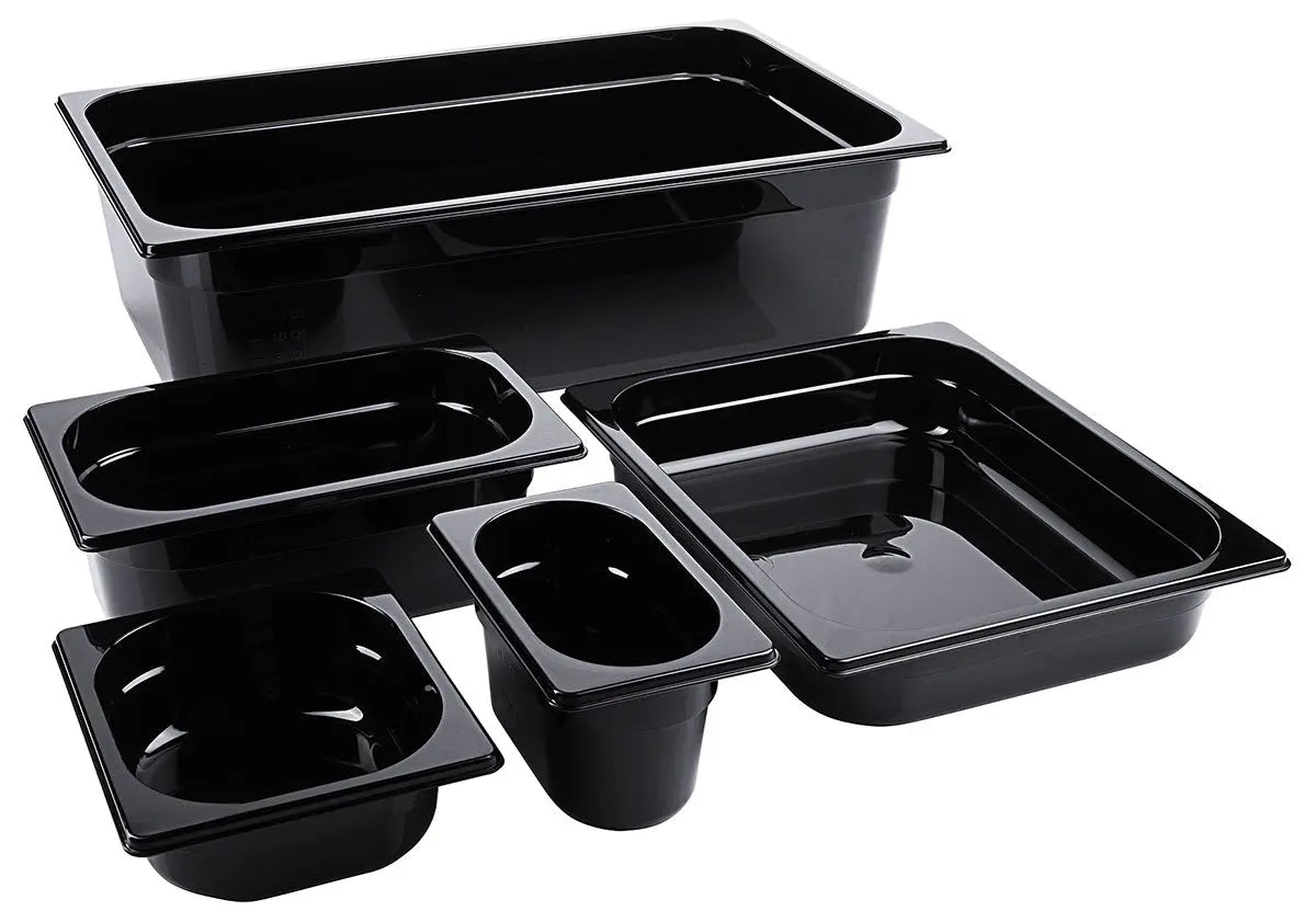GN-Behälter aus Polycarbonat schwarz Tiefe 65-150mm Contacto - CPGASTRO