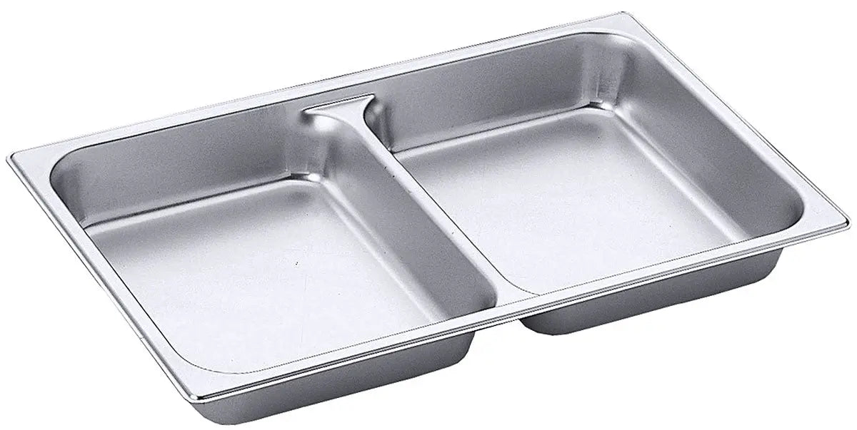 Edelstahl GN 1/1 Abteilbehälter 3 l mit zwei Abteilen Contacto - CPGASTRO