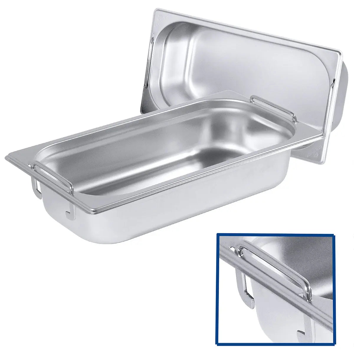 Edelstahl GN-Behälter mit Fallgriffen Contacto - CPGASTRO