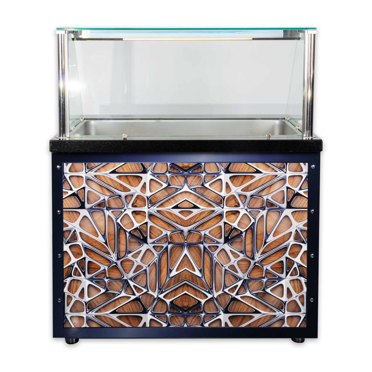 Bain Marie schwarz Marmor LED Dekor 110 cm Gastronics - CPGASTRO