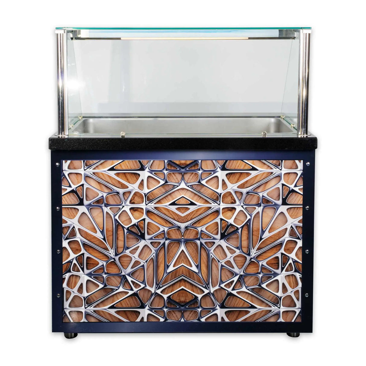 Bain Marie schwarz Marmor LED Dekor 110 cm Gastronics - CPGASTRO