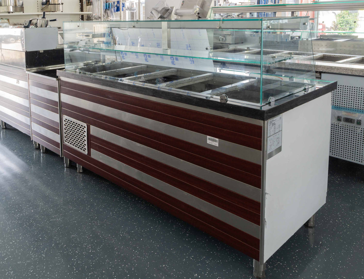 Salattheke mit Aufsatzvitrine 188 cm Gastronics - CPGASTRO