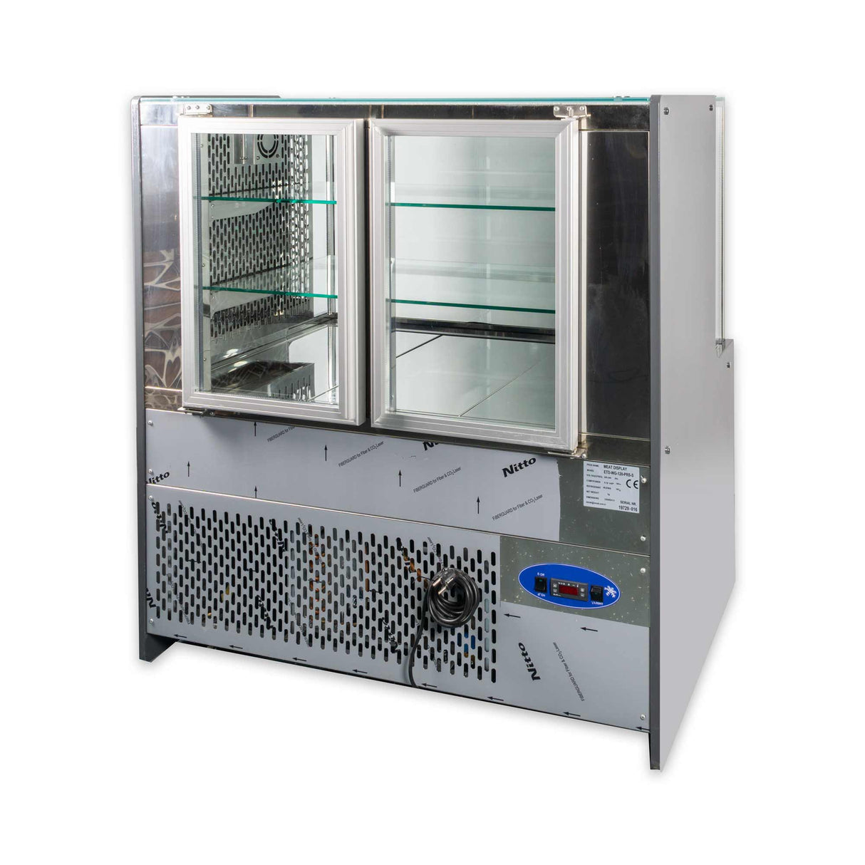 Fleischtheke Doppelverglasung LED Dekor 120 cm Gastronics - CPGASTRO