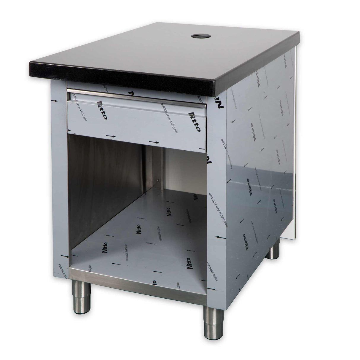Kassentisch KM-60 Schwarz Granit Dekor 3D Silver 60 cm Gastronics - CPGASTRO