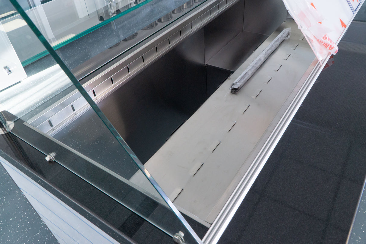 Salattheke SL-D-150 GW BRS TV Umluft Obere Lüftung Schwarz Granit 4x GN 1/1 Dekor Wenge 3 Gastronics - CPGASTRO