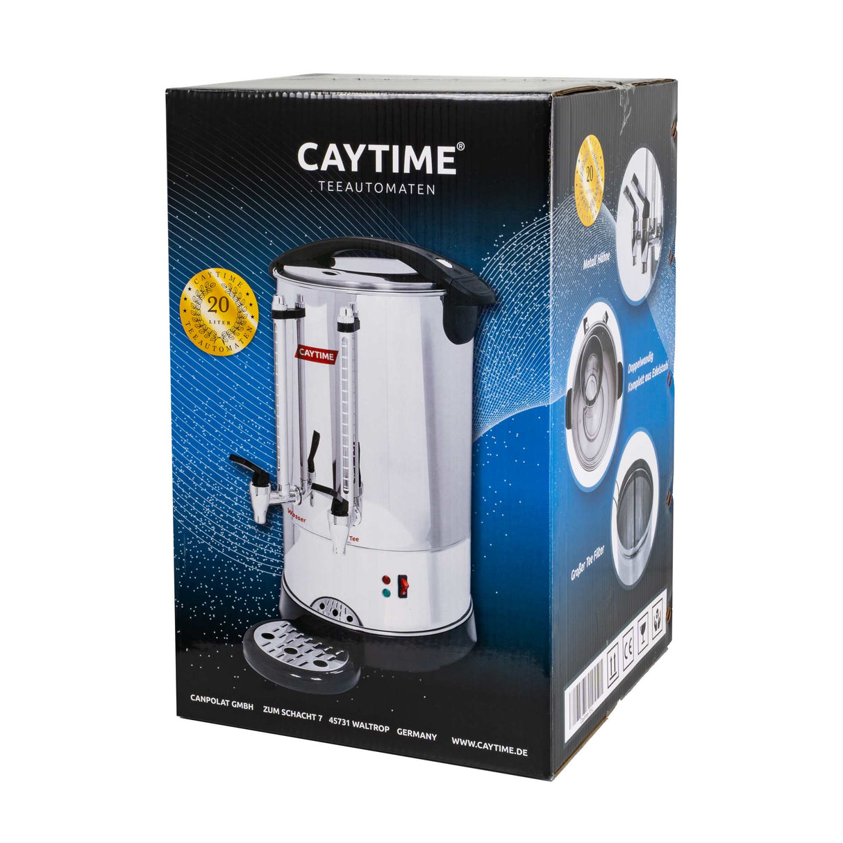 Caytime Teeautomat 20 Liter Analog Doppelwand Isolierung A20 Caytime - CPGASTRO