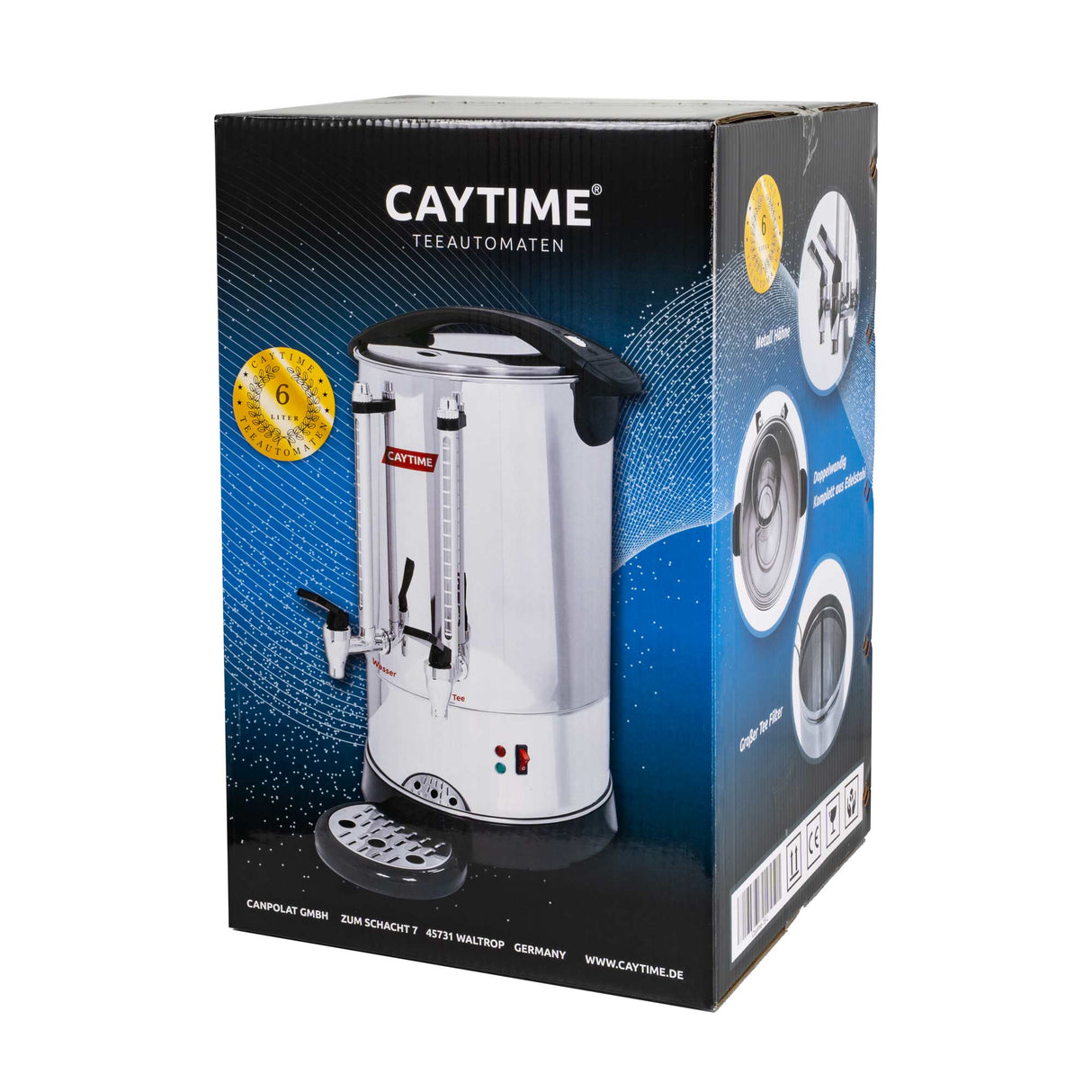Caytime Teeautomat 6 Liter Analog Doppelwand Isolierung A6 Caytime - CPGASTRO
