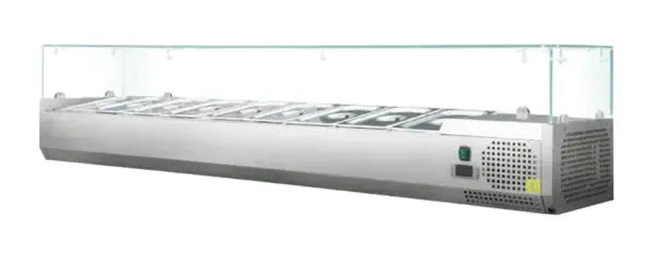 Kühlaufsatzvitrine GN 1/3, 120 x 40 mit Glasaufsatz Gastronics - CPGASTRO