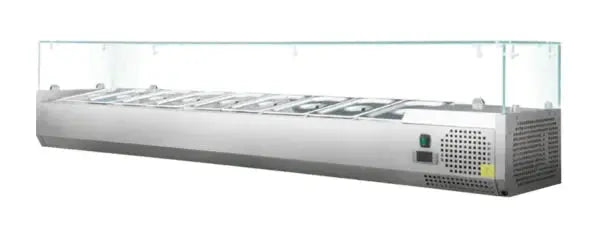 Kühlaufsatzvitrine GN 1/3, 180 x 40 mit Glasaufsatz Gastronics - CPGASTRO