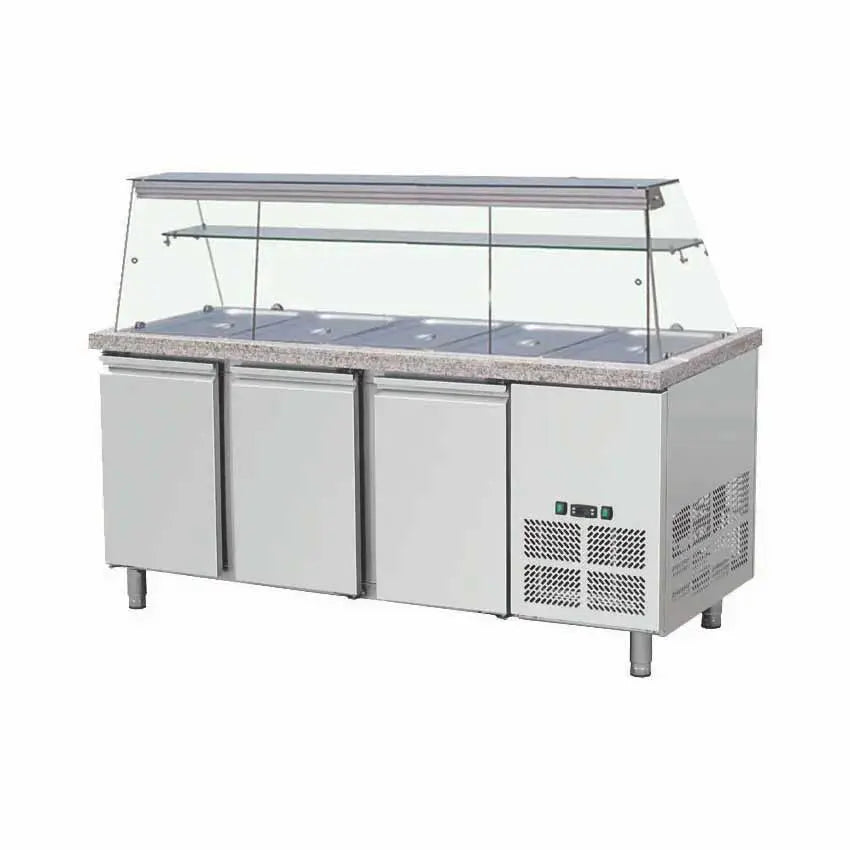 Salattheke mit Aufsatzvitrine 188 cm THSAI188 Gastronics - CPGASTRO
