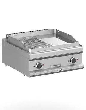 MBM Grillplatte ½ glatt verchromt und ½ gerillt 8 / 11 kW - CPGASTRO