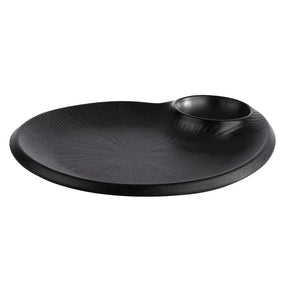 Teller Nero mit Dipschälchen - CPGASTRO