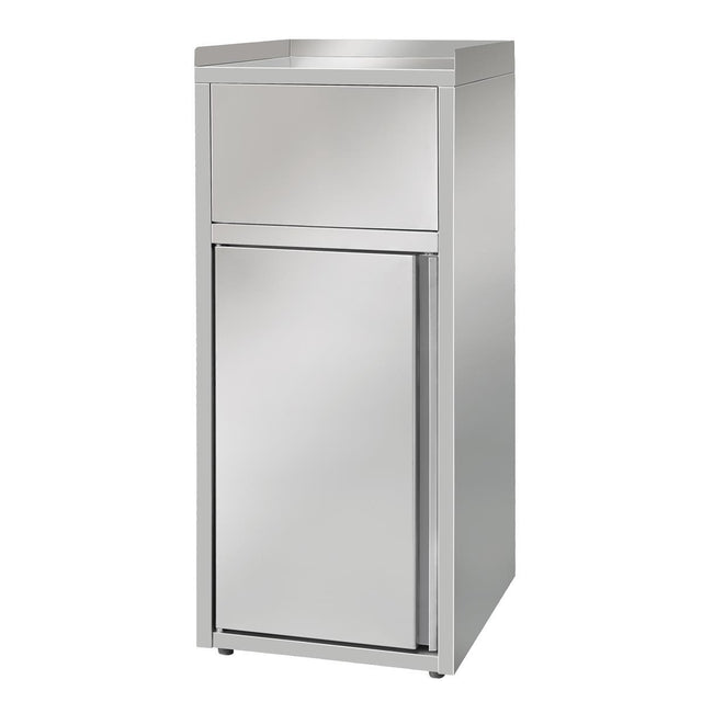 Müllbox aus Edelstahl mit Tonne 60L 50x53x120cm Gastronics - CPGASTRO