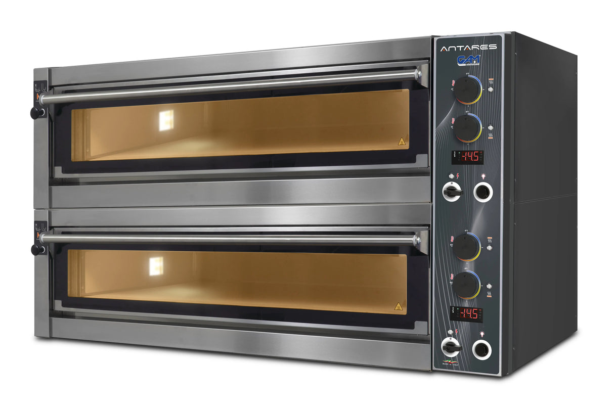GAM Antares M44 Fully Firebrick Electric Pizza Oven – Double Chamber – Highest Baking Quality for Professional Pizzerias