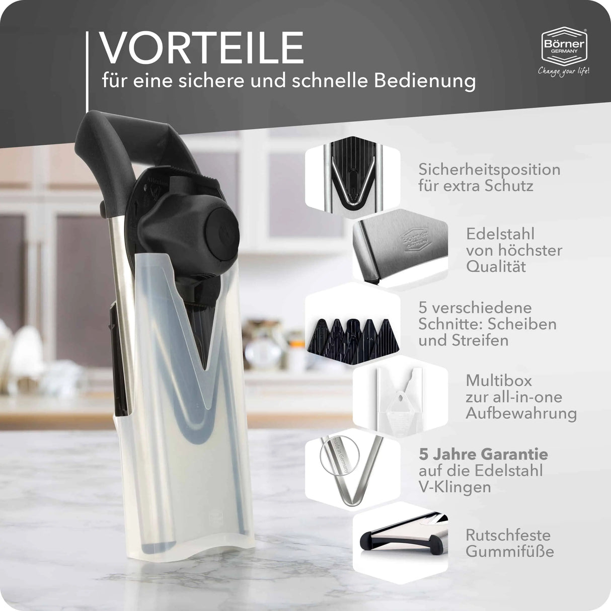 Börner Gemüsehobel V6 ExclusiveLine Starter Set Börner  CPGASTRO