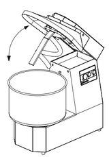 Zanolli Teigknetmaschine Galassia S Special aufklappbar - Professionelle Knettechnik für Gastronomie, Bäckereien und Pizzerien Zanolli - CPGASTRO