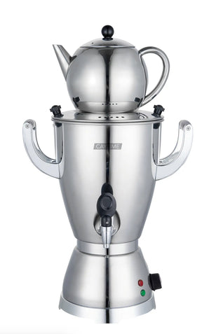Samowar 5 L Semaver Edelstahl Teekocher Teemaschine Elektrisch für Gastronomie & Haushalt - CPGASTRO