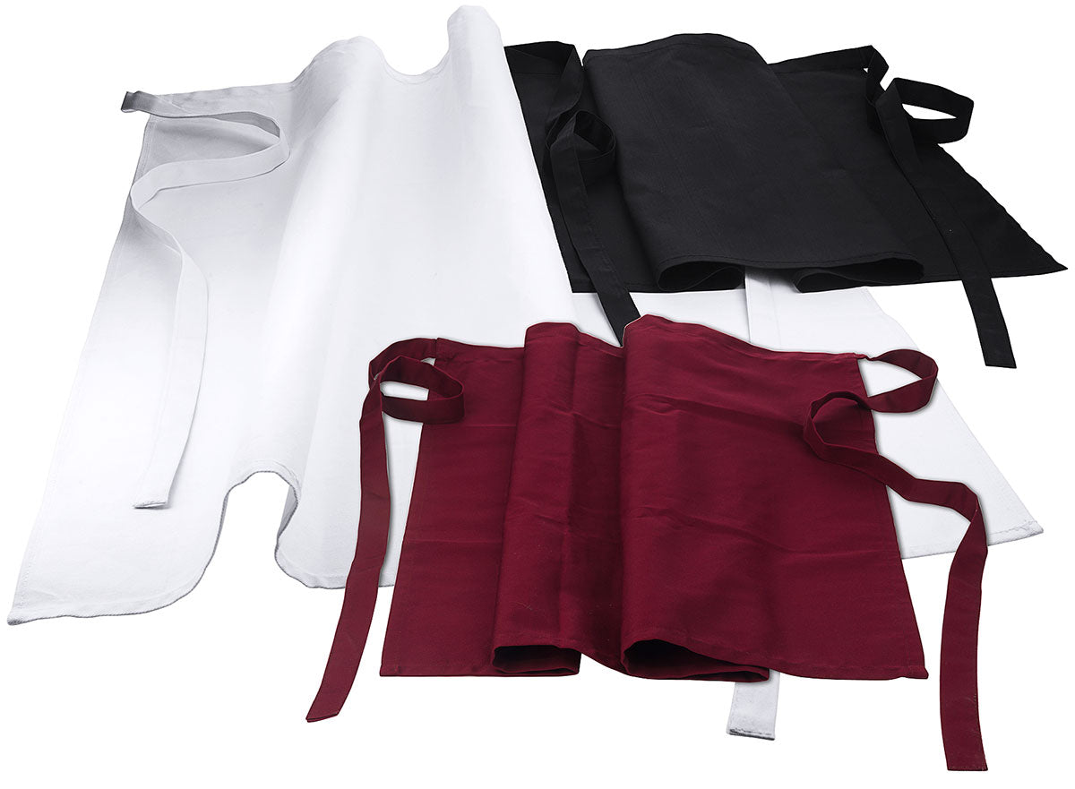 Bistro-Schürze / Vorbinder 50-80 cm Länge 3 Farben