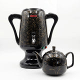 Samowar 3,5 L Semaver Edelstahl Teekocher Teemaschine schwarze Keramikkanne Elektrisch im modernen Design Caytime - CPGASTRO