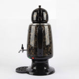 Samowar 3,5 L Semaver Edelstahl Teekocher Teemaschine schwarze Keramikkanne Elektrisch im modernen Design Caytime - CPGASTRO