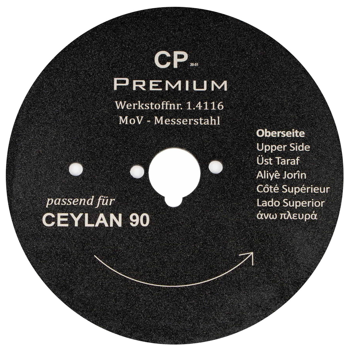 Kreismesser Ø 90mm passend für Ceylan Teflon