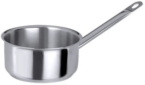 Edelstahl Stielkasserolle mittelhoch Ø 16-28cm Schüttrand Rohrgriff hochglänzend - CPGASTRO