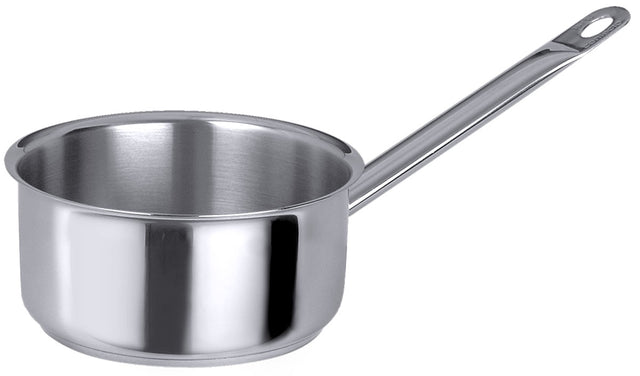 Edelstahl Stielkasserolle mittelhoch Ø 16-28cm Schüttrand Rohrgriff hochglänzend Contacto - CPGASTRO