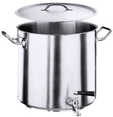 Edelstahl Kartoffelkochkessel Ø 32-45 cm mit Hahn & Deckel Contacto - CPGASTRO