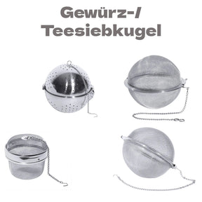 Edelstahl Gewürzkugel Teesiebkugel von 5-15 cm - CPGASTRO
