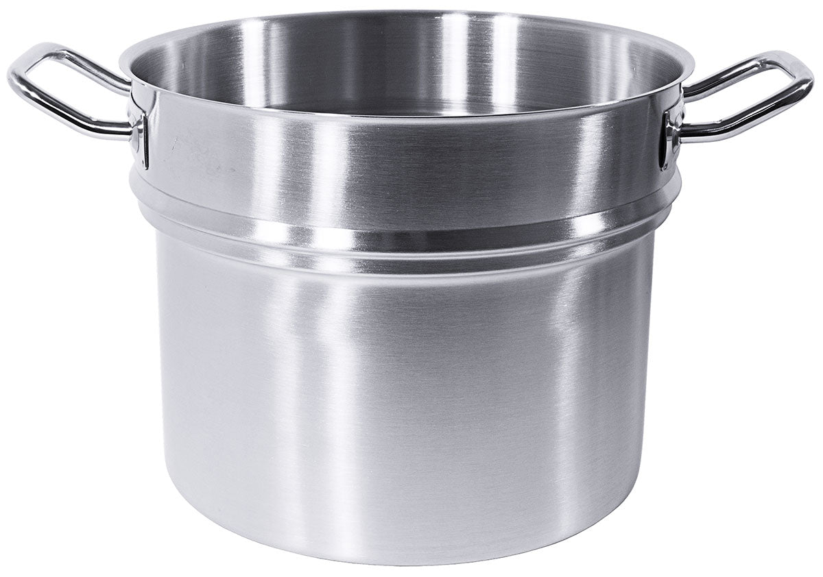Edelstahl Wasserbadeinsatz Ø 24-32 cm mit verstärkten Kaltgriffen