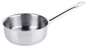 Edelstahl Stielkasserolle extra niedrig Ø 16-28cm Serie 2000 Schüttrand Rohrgriff - CPGASTRO