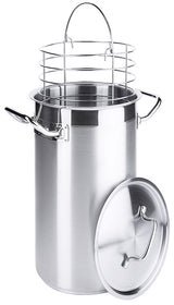 Edelstahl Spargelkochtopf 4,5 / 5,5 Liter mit Deckel & Einsatz Contacto - CPGASTRO