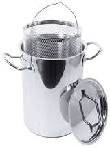 Edelstahl Spargelkochtopf 4,5 / 5,5 Liter mit Deckel & Einsatz Contacto - CPGASTRO
