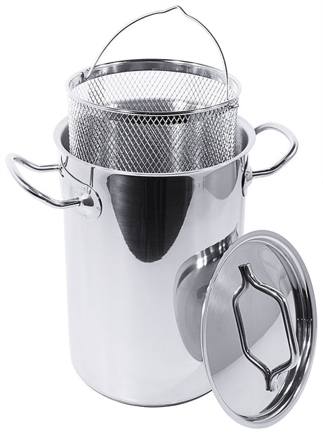 Edelstahl Spargelkochtopf 4,5 / 5,5 Liter mit Deckel & Einsatz Contacto - CPGASTRO