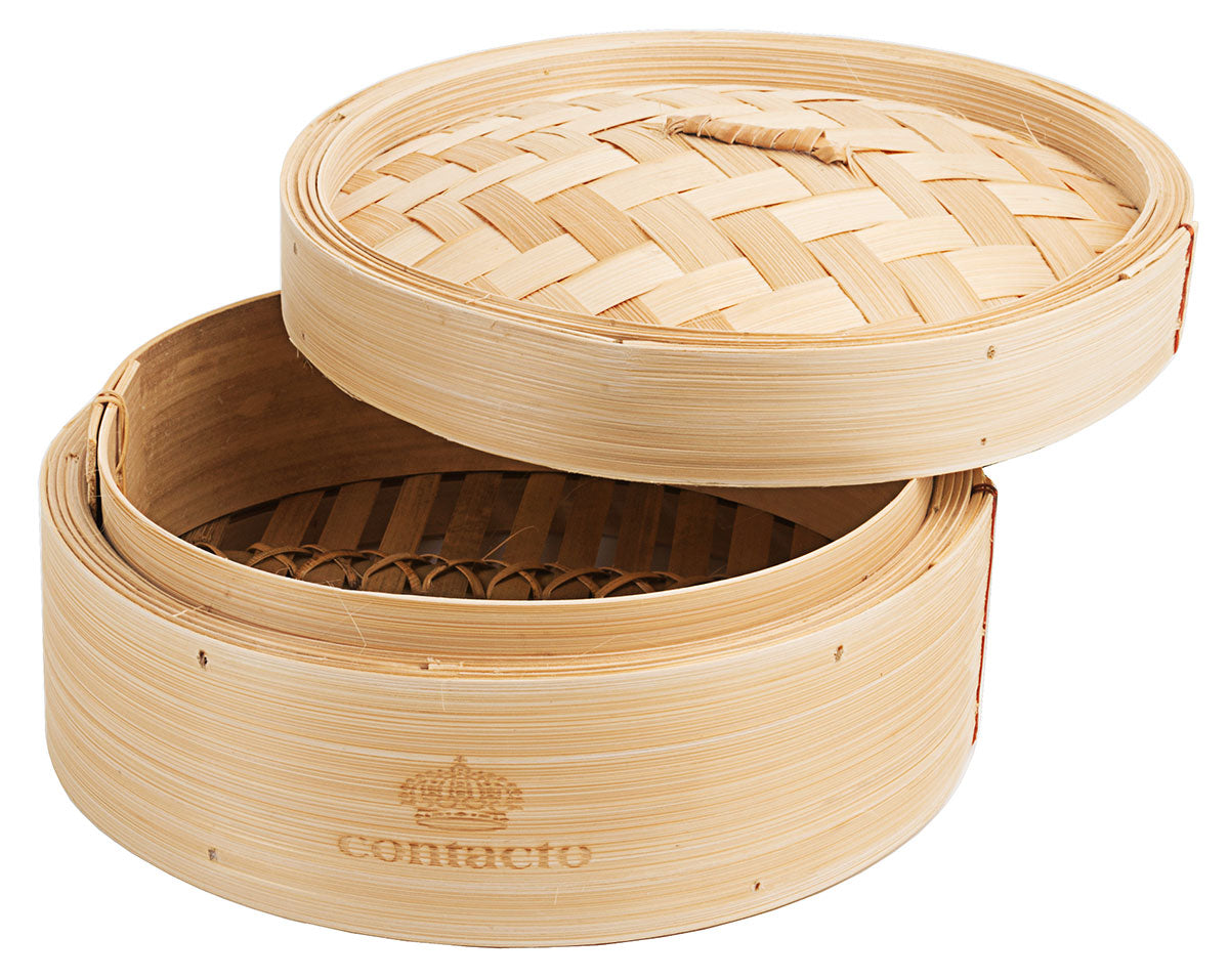 Dampfgarkorb aus Bambus Ø 15-26 cm zum Dämpfen von Dim Sum Gerichten
