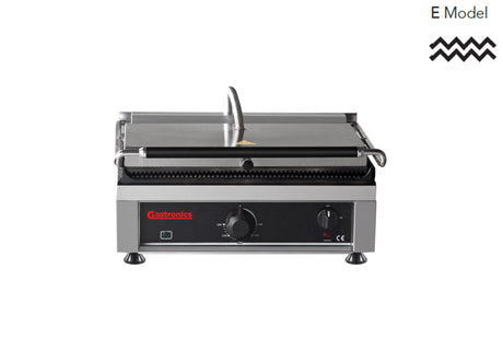 Gastronics KG2735E Kontaktgrill – Profi Grill Toaster mit oben und unten gerillter Grillplatte Gastronics  CPGASTRO
