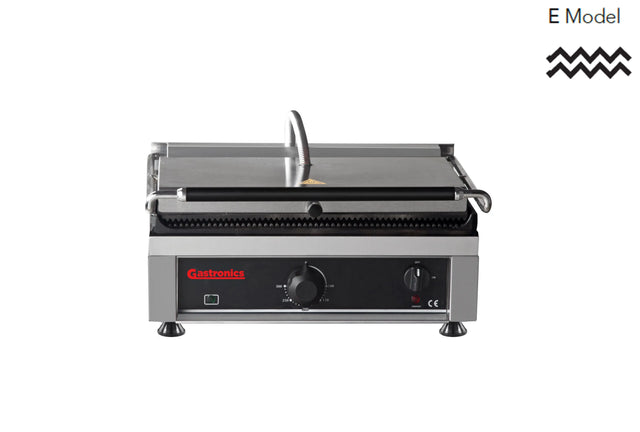 Gastronics KG2735E Kontaktgrill – Profi Grill Toaster mit oben und unten gerillter Grillplatte Gastronics  CPGASTRO