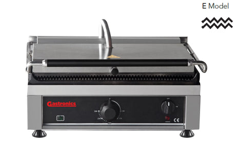 Gastronics KG2745E Kontaktgrill – Profi Grill Toaster mit oberer und unterer gerillter Grillplatte Gastronics  CPGASTRO