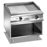 MBM Grillplatte ½ glatt und ½ gerillt mit Untergestell 12 / 16 kW MBM - CPGASTRO