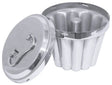 Edelstahl Puddingform 14-18 cm mit Innenrohr mit Deckel - CPGASTRO