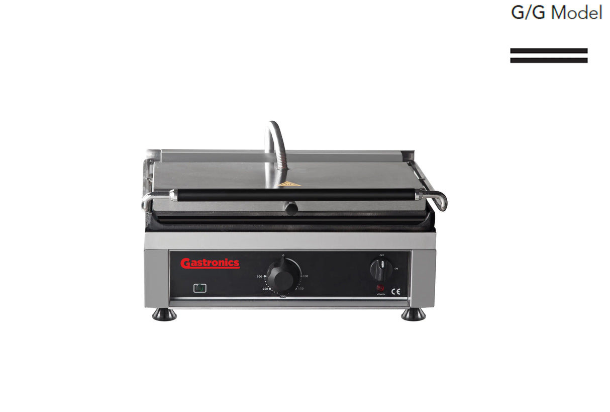Gastronics KG2735GG Kontaktgrill – Profi Grill Toaster mit gerillten Grillplatten oben und unten glatter Grillplatte Gastronics  CPGASTRO