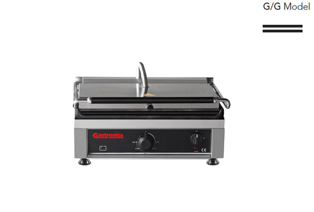 Gastronics KG2735GG Kontaktgrill – Profi Grill Toaster mit gerillten Grillplatten oben und unten glatter Grillplatte Gastronics  CPGASTRO
