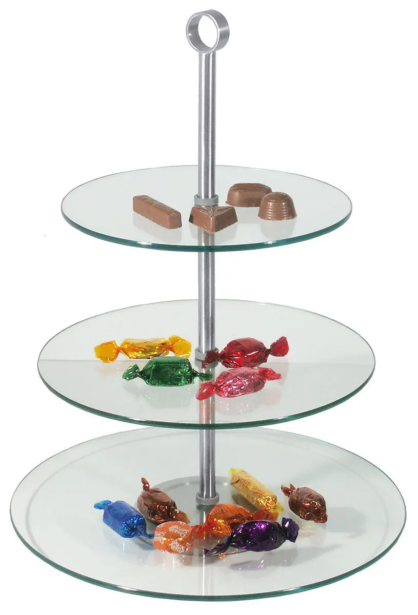 Glas-Etagere 2 oder 3-stufig mit flache gehärtete Glasscheiben - CPGASTRO