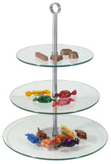 Glas-Etagere 2 oder 3-stufig mit flache gehärtete Glasscheiben - CPGASTRO